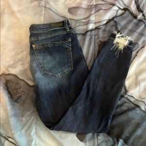 Buckle Black Ankle Skinny jeans